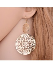 Golden circle earrings